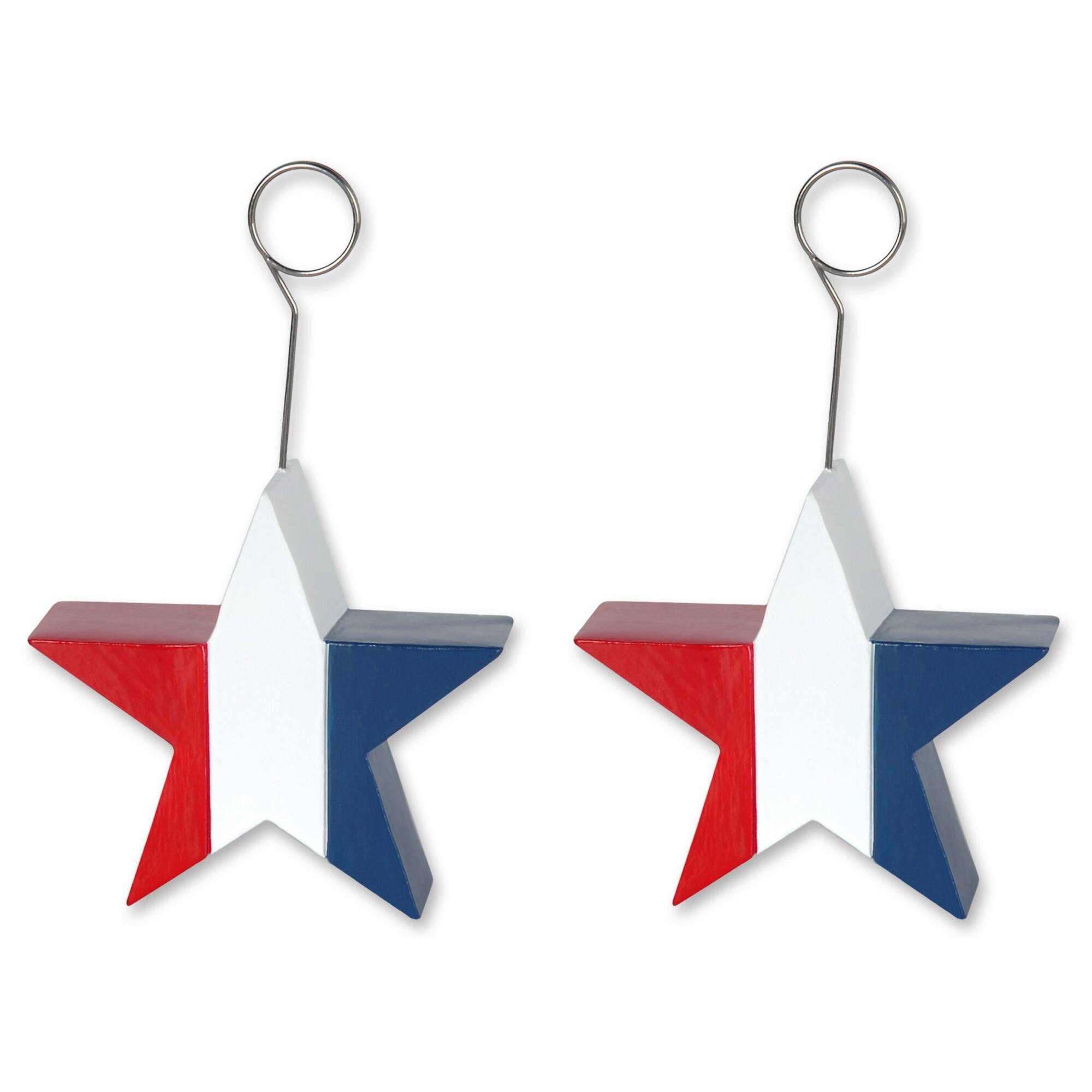 Beistle 6oz. Patriotic Star Photo & Balloon Holders, 2ct.